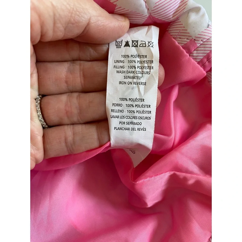 Young‎ Dimension Girls Pink White Gingham Quilted Puffer Vest Size 9-10 Preppy